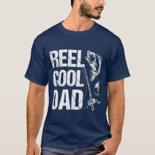 Reel Cool Dad Fathers Day Fisherman Fishing Vintag T-Shirt
