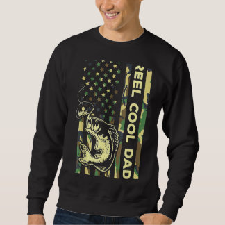 Reel Cool Dad Fisherman Father Patriotic Fishing S Sweatshirt