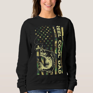 Reel Cool Dad Fisherman Father Patriotic Fishing S Sweatshirt