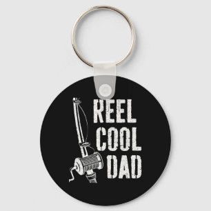 Reel Cool Dad Fisherman Fathers Day Shirt Key Ring