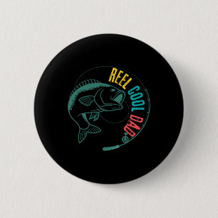 Reel Cool Dad Fishing 6 Cm Round Badge