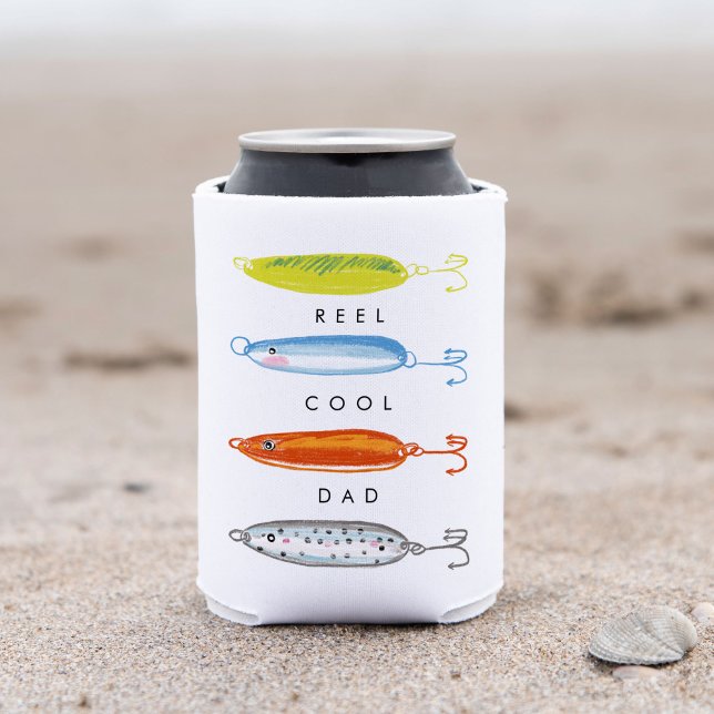 Reel Cool Dad Fishing Bait Can Cooler (Reel Cool Dad fishing bait can cooler.)