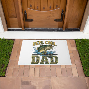 Reel Cool Dad Fishing Bass Father's Day Doormat