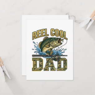 Reel Cool Dad Fishing Bass Father's Day Invitation