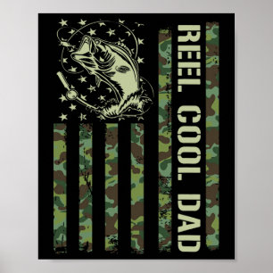 Reel Cool Dad Fishing Dad Fisherman Father's Day Poster