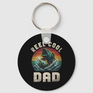 Reel Cool Dad Fishing Daddy Father's Day Fisherman Key Ring
