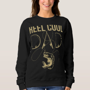 Reel Cool Dad Fishing   Fathers Day Fisher Daddy Sweatshirt