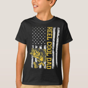Reel Cool Dad Fishing Father's Day Gift 4th Of Jul T-Shirt