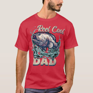 Reel Cool Dad Fishing Funny Father's Day Fishing L T-Shirt