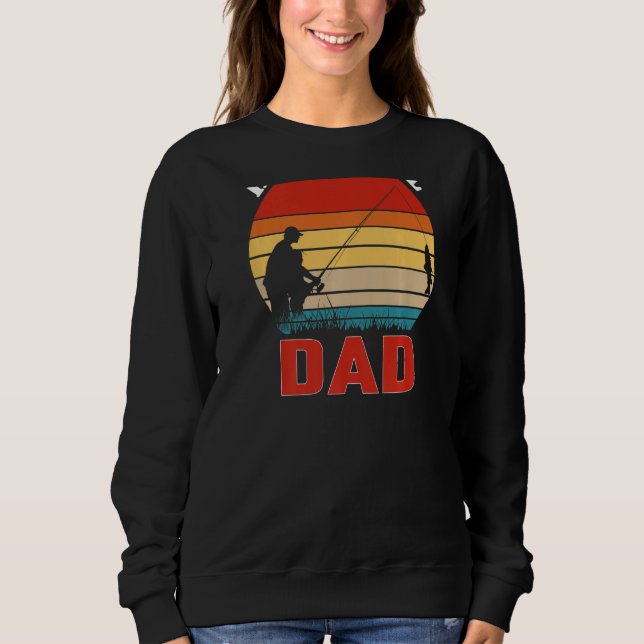 Reel Cool Dad Fishing Gigging Hook Buzzbait Papa D Sweatshirt (Front)