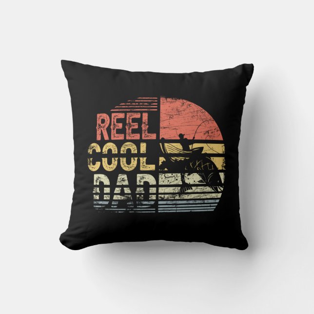 Reel Cool Dad Fishing Lover Cushion (Front)