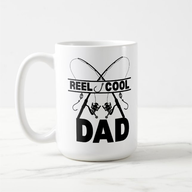 Reel Cool Dad Fishing Tee Coffee Mug (Left)