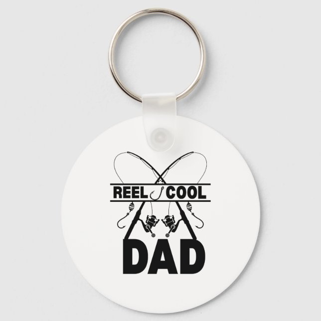 Reel Cool Dad Fishing Tee Key Ring (Front)