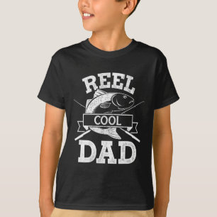 Reel Cool Dad For Fishing Fathers Day Birthday Chr T-Shirt