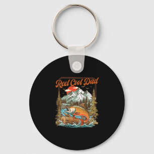 Reel cool dad funny fishing rainbow fisherman (on key ring