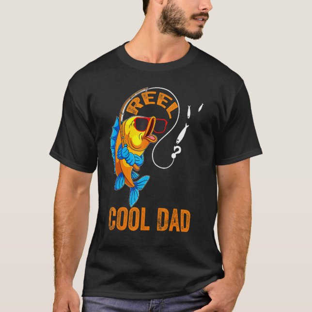 Reel Cool Dad Love Fishing T-Shirt (Front)
