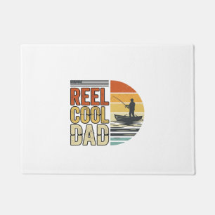 Reel Cool Dad Vintage Fishing T-Shirt Design_1 Doormat