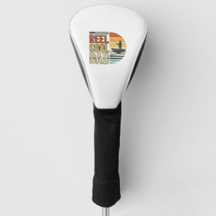Reel Cool Dad Vintage Fishing T-Shirt Design_1 Golf Head Cover