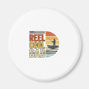 Reel Cool Dad Vintage Fishing T-Shirt Design_1 Magnet