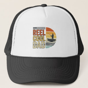 Reel Cool Dad Vintage Fishing T-Shirt Design_1 Trucker Hat