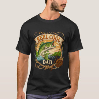 Reel Cool Dad vintage illustration T-Shirt