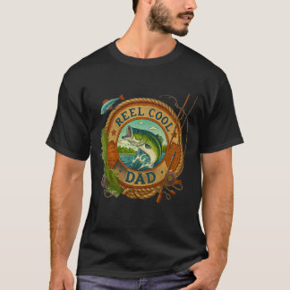 Reel Cool Dad vintage illustration T-Shirt