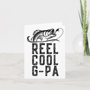 Reel Cool G-pa Fishing Fisherman Funny Retro Gpa Card