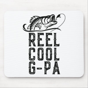 Reel Cool G-pa Fishing Fisherman Funny Retro Gpa Mouse Pad