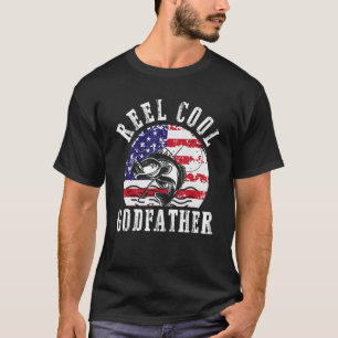 Reel Cool Godfather US Flag Fisher Godson Goddau T-Shirt