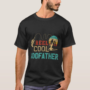 Reel Cool Godfather Vintage Funny Fishing Rod Gift T-Shirt