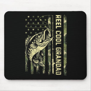 Reel Cool Grandad Fisherman Camouflage Father's Da Mouse Pad