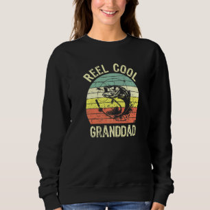 Reel Cool Granddad Fishing Men Fishing Retro Sweatshirt