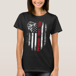 Reel Cool Grandma American Flag Fishing Father S D T-Shirt