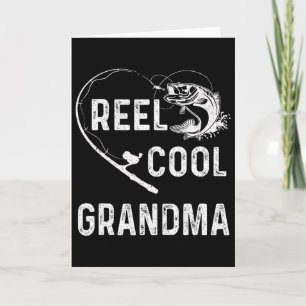 Reel Cool Grandma Retro Fishing Lover For Mothers Card