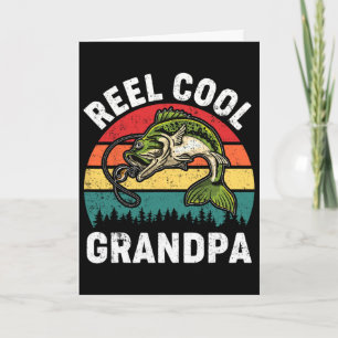 Reel Cool Grandpa Fathers Day Fishing Shirt Funny Card