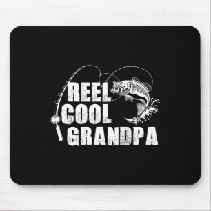 Reel Cool Grandpa - Fishing Gift For Dad Or Grandp Mouse Pad