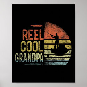 Reel Cool Grandpa Fishing Gifts Grandpa Birthday V Poster
