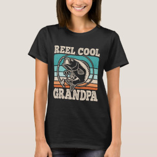Reel Cool Grandpa Fishing Grandfather Retro Father T-Shirt