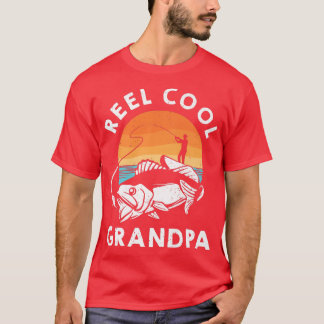 Reel Cool Grandpa Funny Fishing Fisherman Fathers T-Shirt
