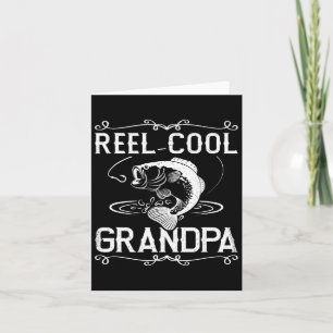 Reel Cool Grandpa Funny Grandfather Fishing Vintag Card