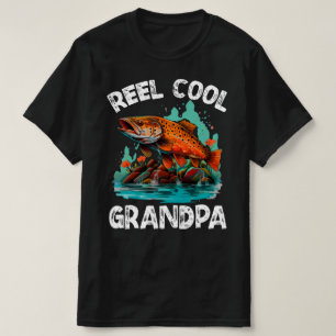 Reel Cool Grandpa Mens Funny Fishing T-Shirt