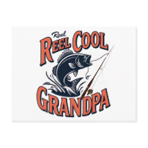 Reel Cool Grandpa Postcard - Father's Day Fishing