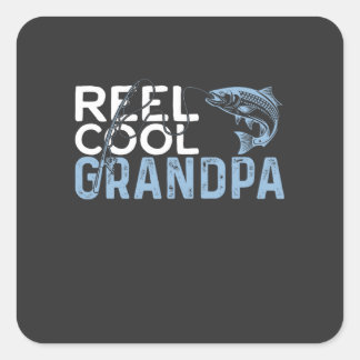 Reel Cool Grandpa Square Sticker