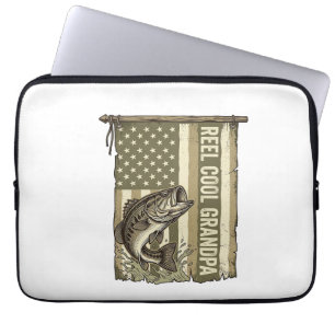 Reel Cool Grandpa Vintage Bass Fishing Shirt Desig Laptop Sleeve