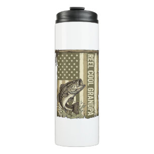 Reel Cool Grandpa Vintage Bass Fishing Shirt Desig Thermal Tumbler