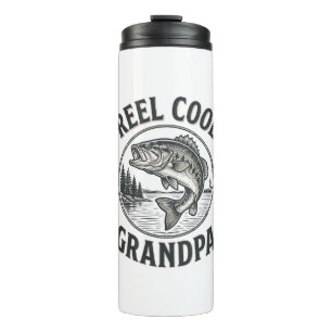 Reel Cool Grandpa Vintage Fishing Bass Shirt Desig Thermal Tumbler