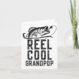 Reel Cool Grandpop Fishing Fisherman Funny Retro Card
