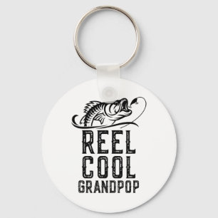 Reel Cool Grandpop Fishing Fisherman Funny Retro  Key Ring