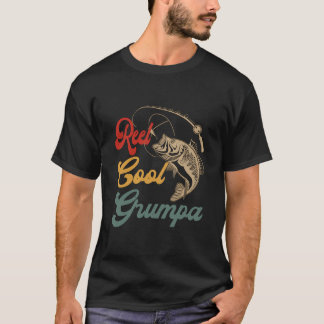 Reel Cool Grumpa Retro Vintage Fishing Grumpa Gift T-Shirt