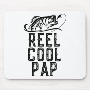 Reel Cool Pap Fishing Fisherman Funny Retro Mouse Pad